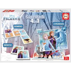 ​Игрален комплект Frozen II: Домино, Мемори и 2 пъзела, марка Educa