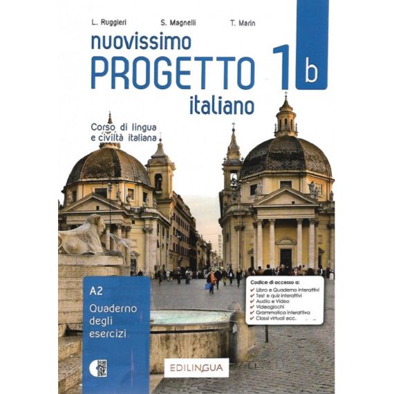 ​Nuovissimo Progetto Italiano, учебна тетрадка, ниво А2-1b, издателство Edilingua​